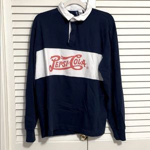 H&M divided Pepsi polo long sleeve M